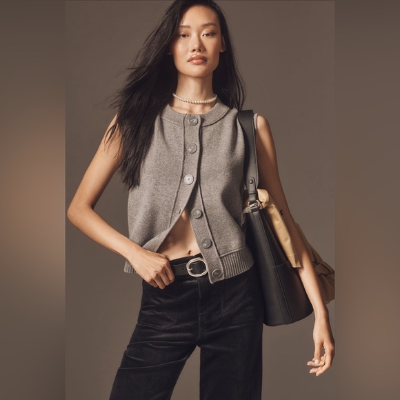 NWT Anthropologie The Colette Maeve Corduroy Wide-Leg Pants in Black 30 Tall - Picture 3 of 11